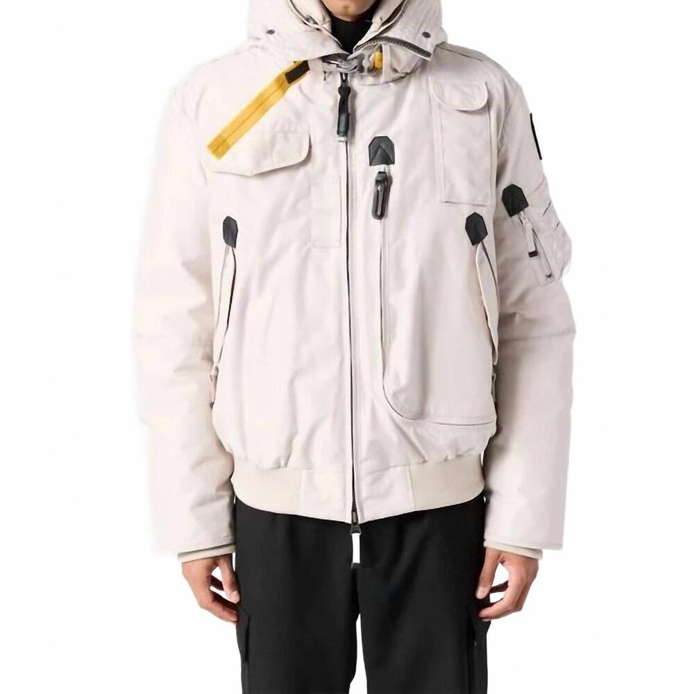NEW PARAJUMPERS gobis bomber hooded in mastic